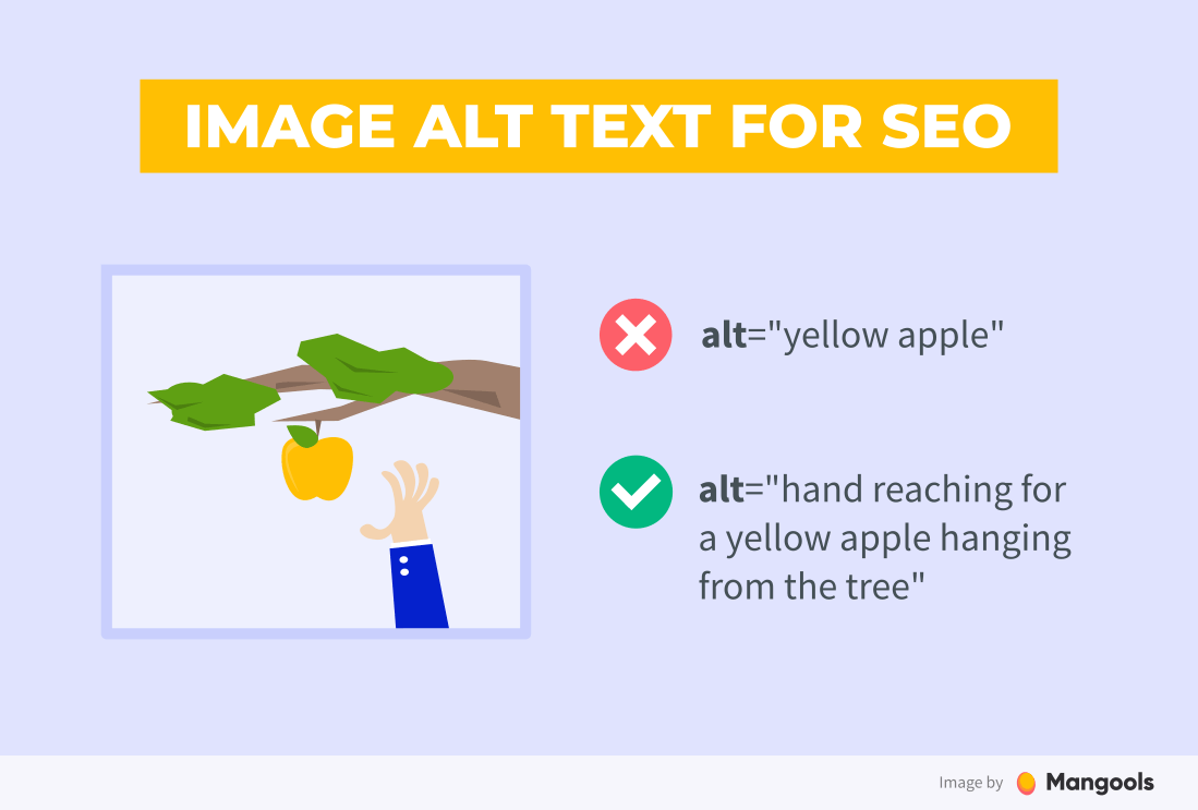 Optimized image alt text for SEO example